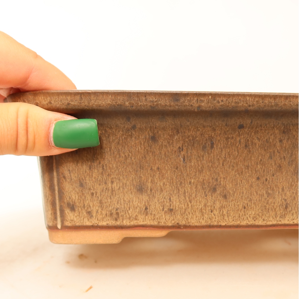 Ciotola in ceramica  20 x 15,5 x 5,5 cm, colore marrone
