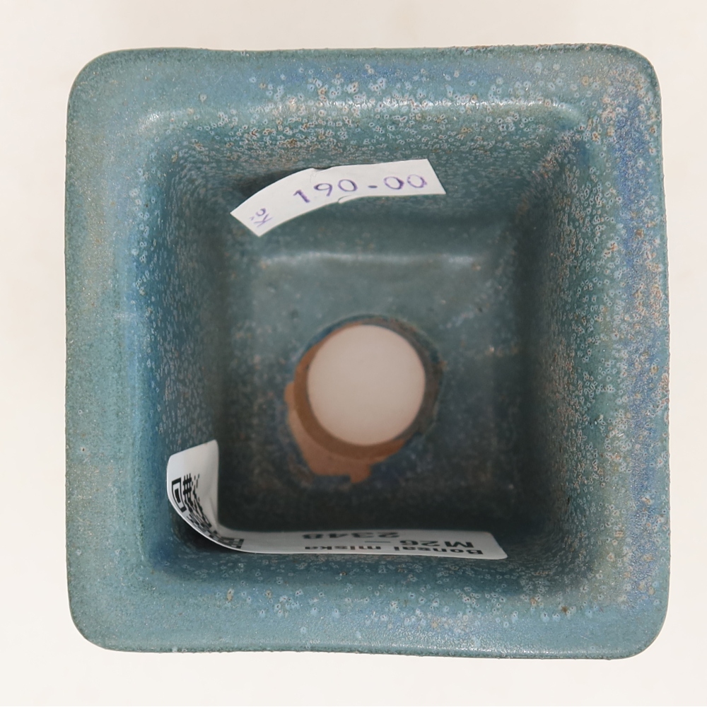 Vaso da bonsai in ceramica 6 x 6 x 5,5 cm, colore blu