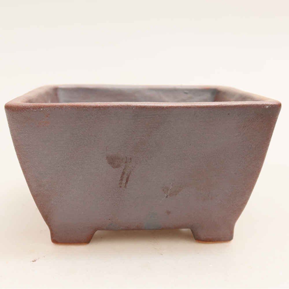 Vaso da bonsai in ceramica 9,5 x 9,5 x 5,5 cm, colore metallizzato