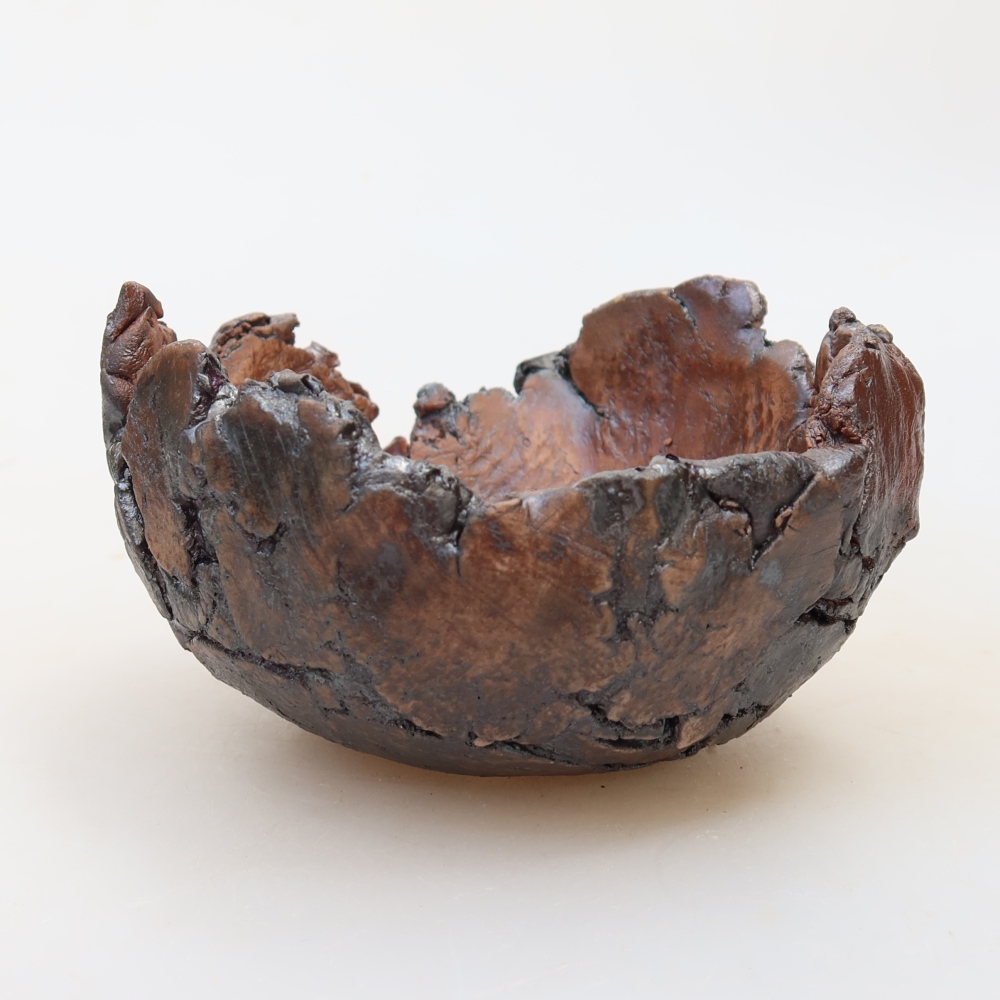 Conchiglia in ceramica 11 x 10 x 6,5 cm , colore marrone