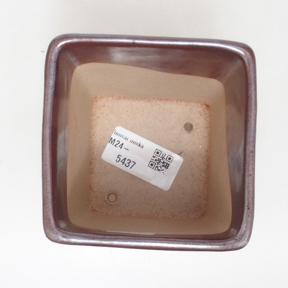 Ciotola per bonsai in ceramica 8,5 x 8,5 x 11 cm, marrone