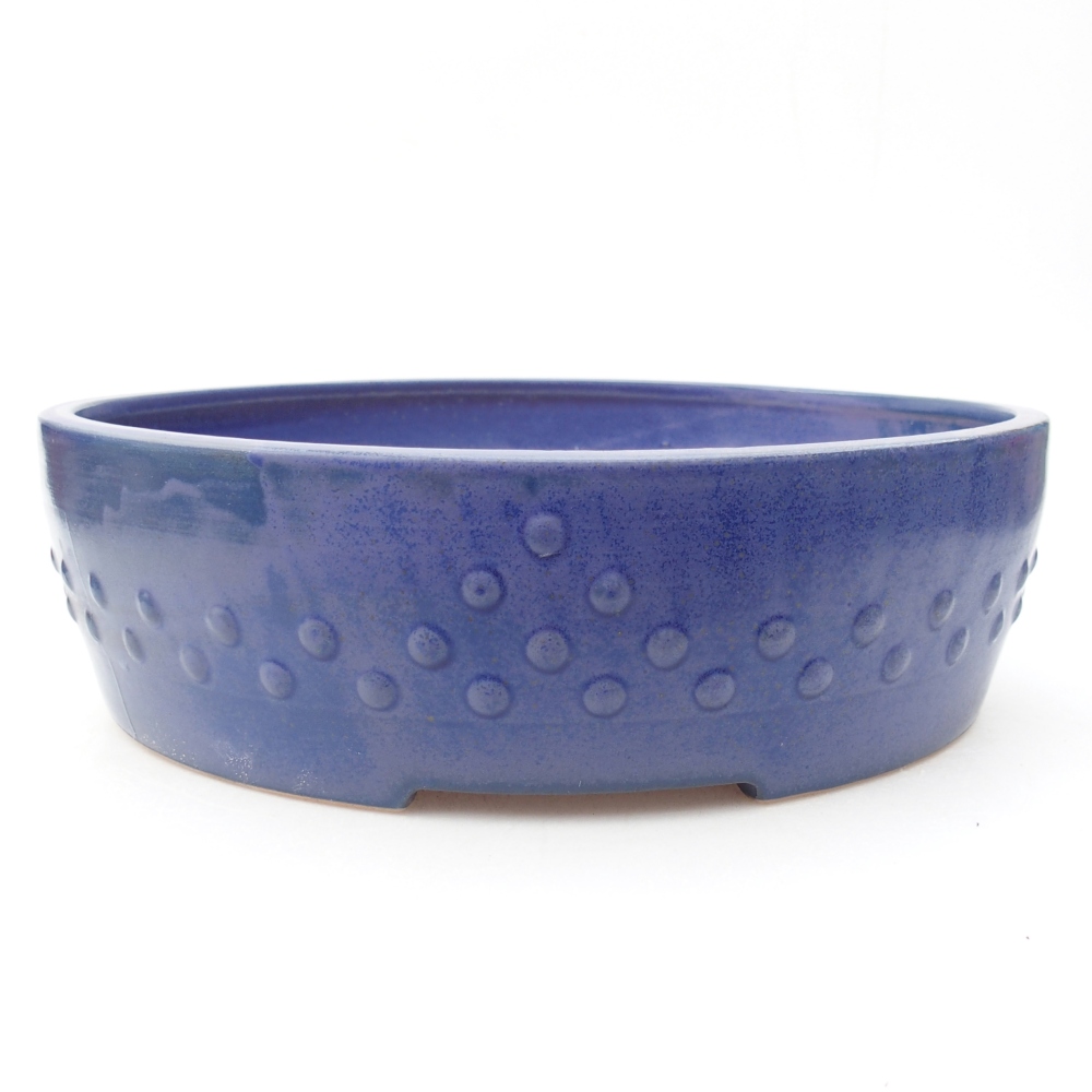 Ciotola bonsai in ceramica 27,5 x 27,5 x 8 cm, colore blu