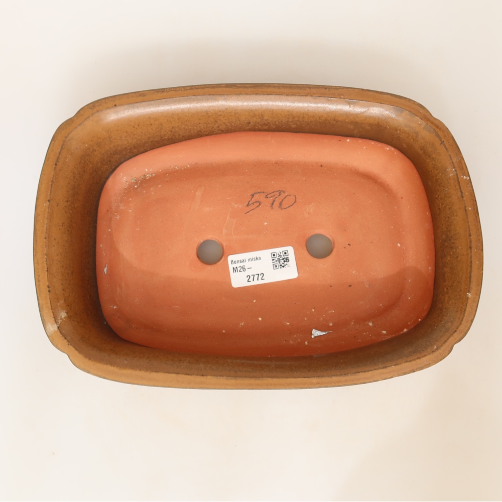 Ciotola in ceramica  24 x 17 x 6 cm, colore marrone