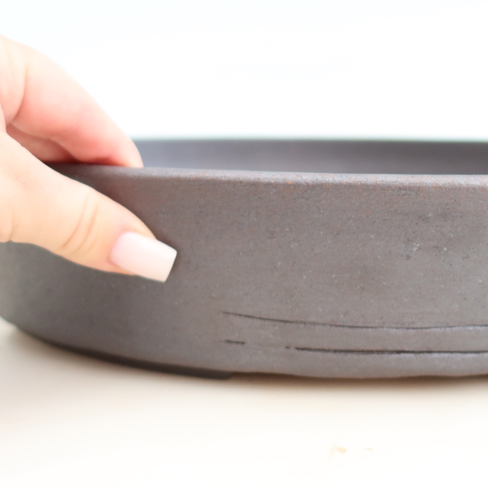 Vaso da bonsai in ceramica 37 x 30 x 7 cm, colore marrone
