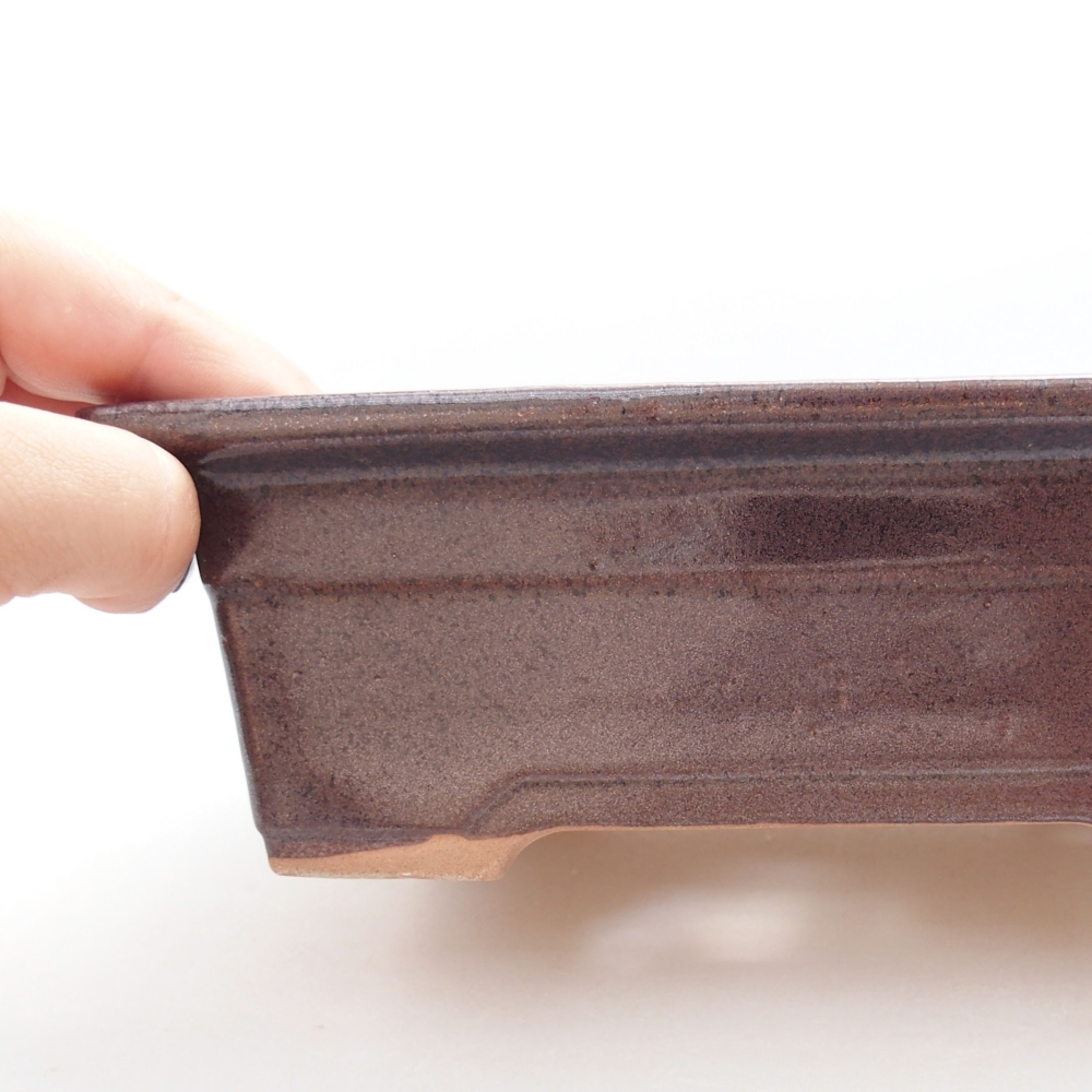 Ciotola bonsai in ceramica 22 x 17 x 5 cm, verde