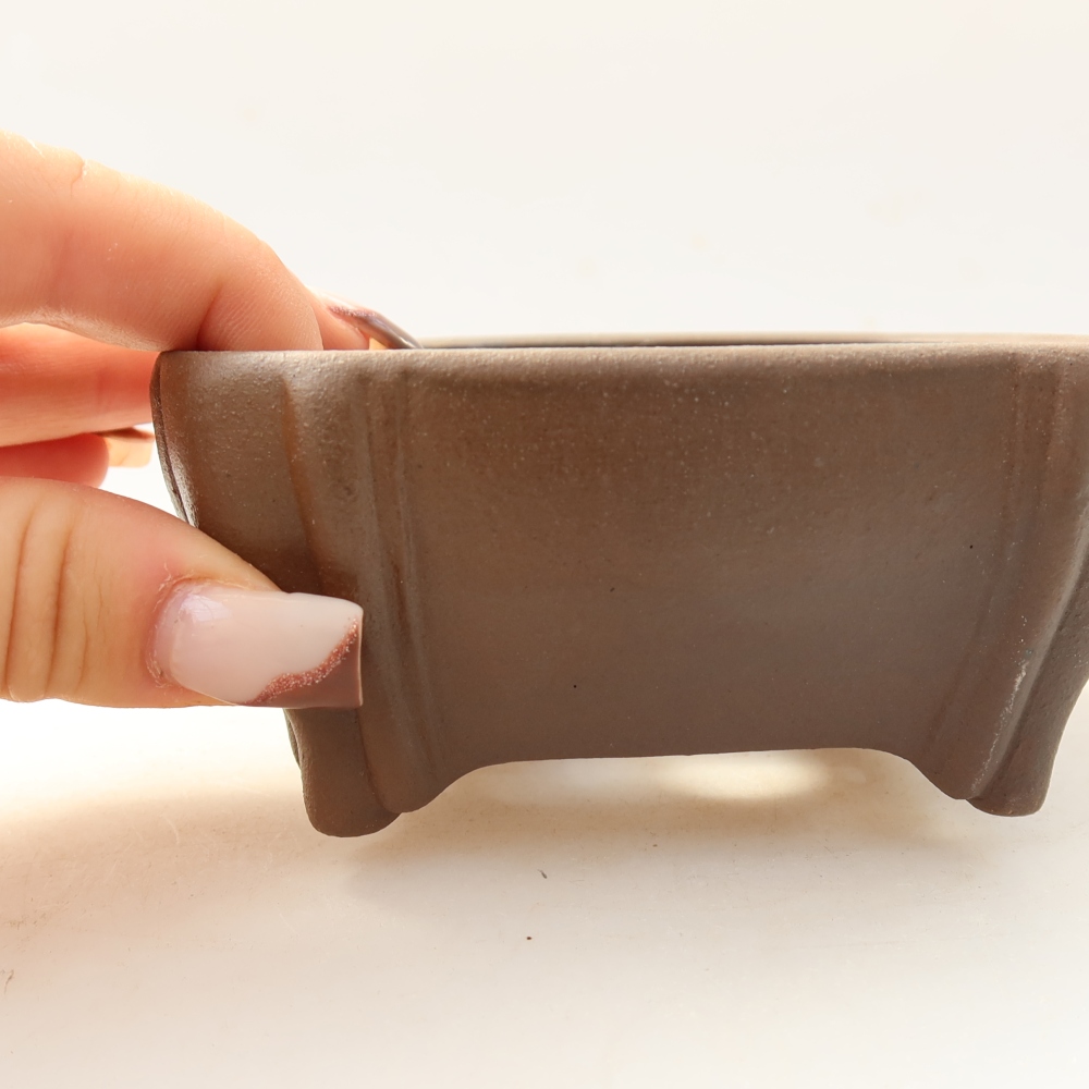 Ciotola per bonsai in ceramica 10 x 10 x 5 cm, marrone