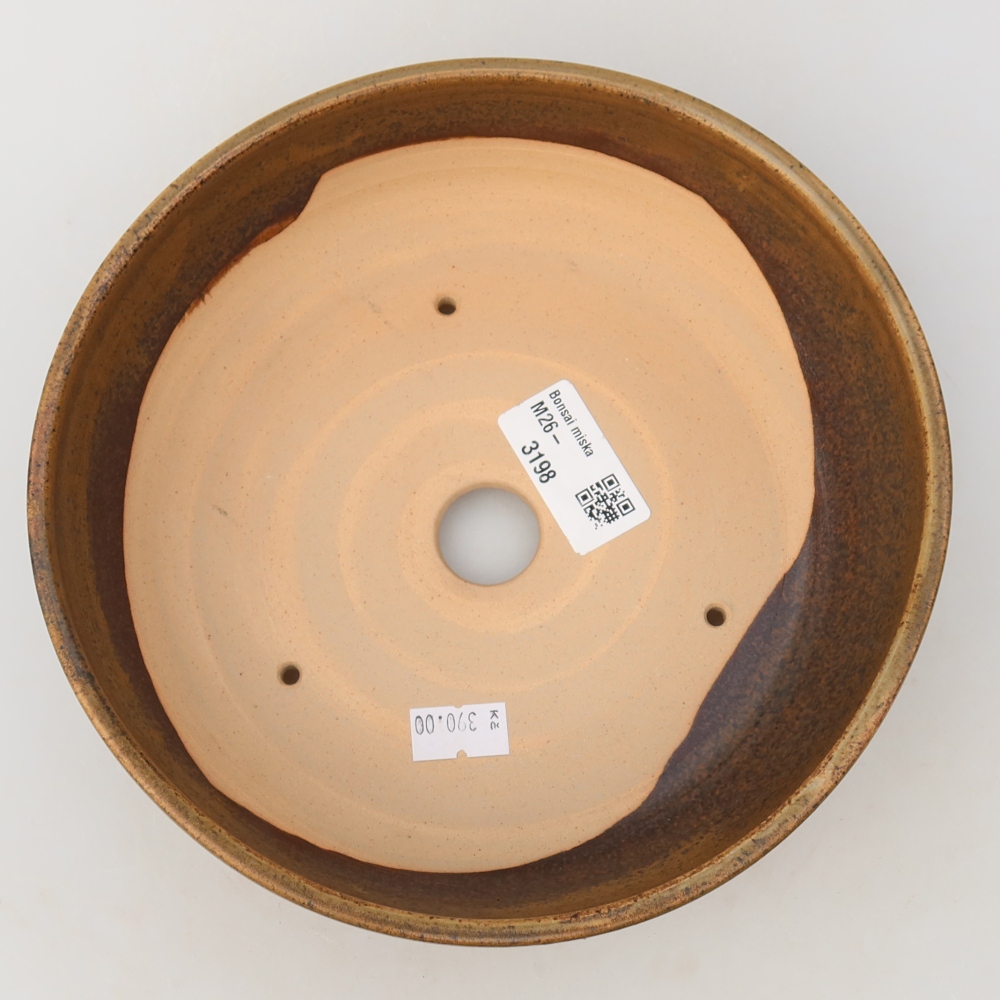 Vaso da bonsai in ceramica 19 x 19 x 6 cm, colore marrone