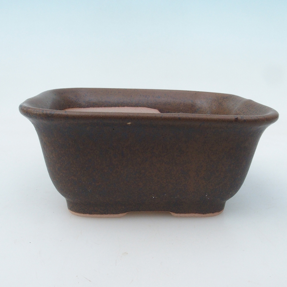 Ciotola bonsai + piattino H37 - 14,5x13x6,5 cm - marrone