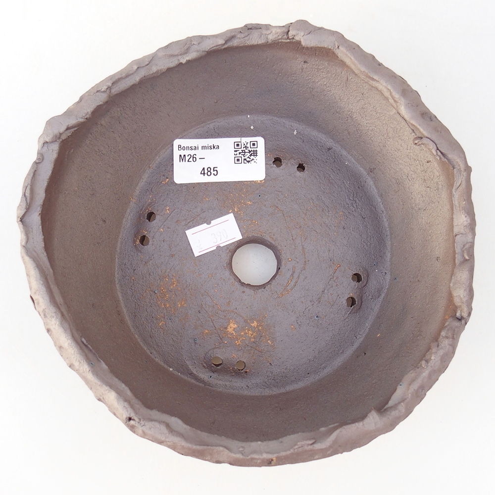 Ciotola bonsai in ceramica 17 x 17 x 6,5 cm, colore metallo