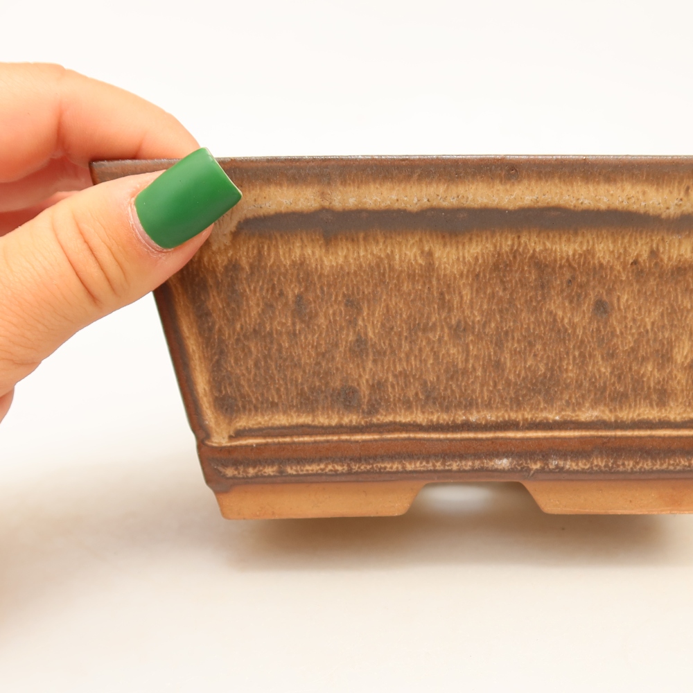 Ciotola in ceramica  14,5 x 12,5 x 7 cm, colore marrone