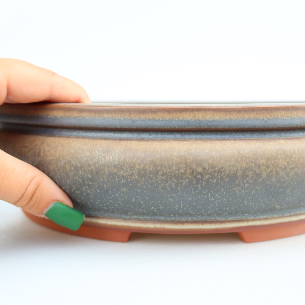 Ciotola in ceramica  27 x 27 x 7,5 cm, colore marrone