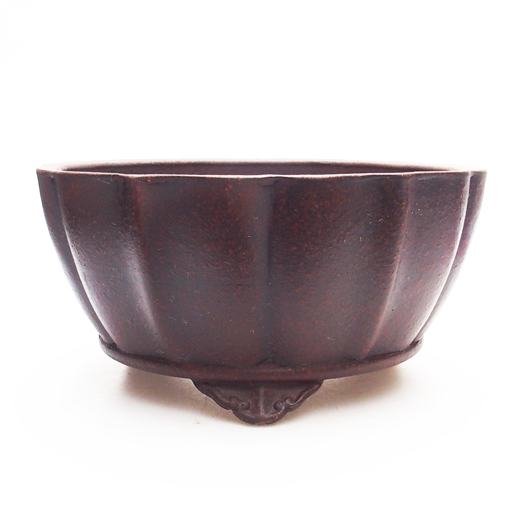 Ciotola 19 x 19 x 9,5 cm marrone-rosso