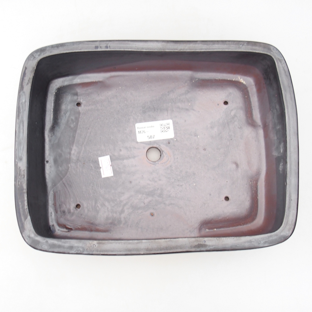 Ciotola per bonsai in ceramica 26,5 x 20 x 6,5 cm, nero