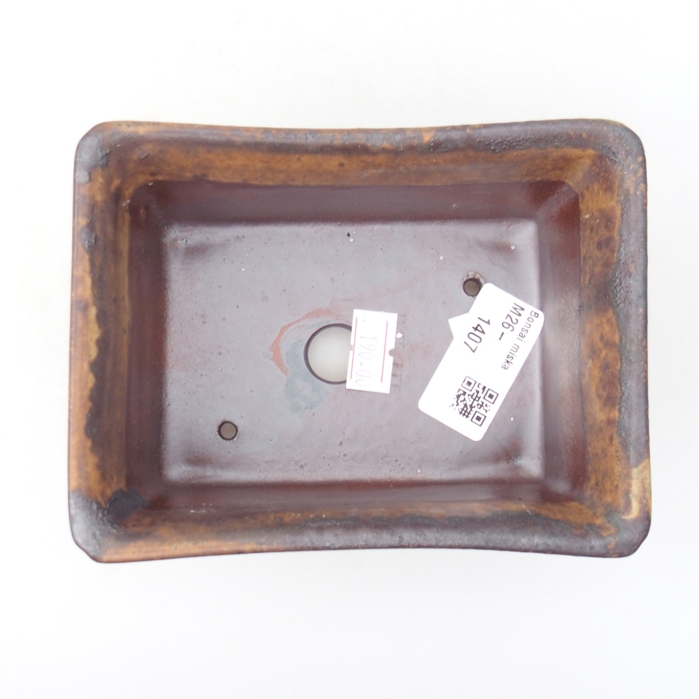 Ciotola per bonsai in ceramica 13,5 x 10 x 5,5 cm, marrone