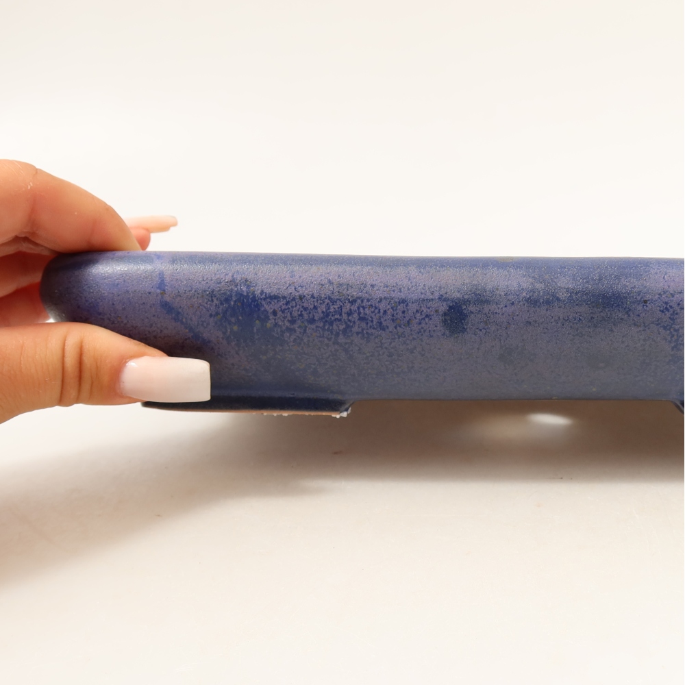 Vaso da bonsai in ceramica 24 x 17,5 x 4 cm, colore blu
