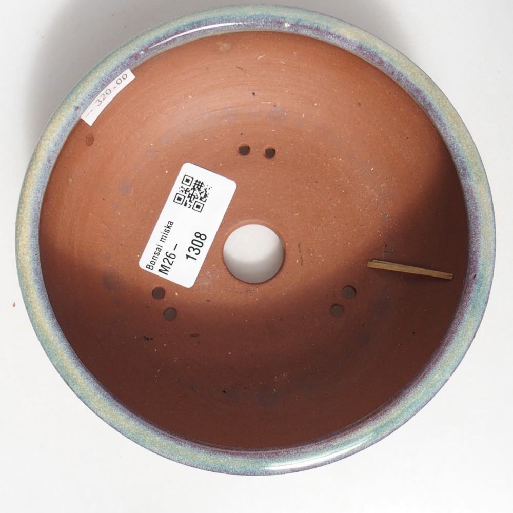 Ciotola per bonsai in ceramica 14,5 x 14,5 x 5 cm, verde