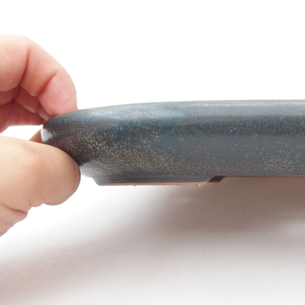 Ciotola bonsai in ceramica 22 x 17 x 5 cm, verde