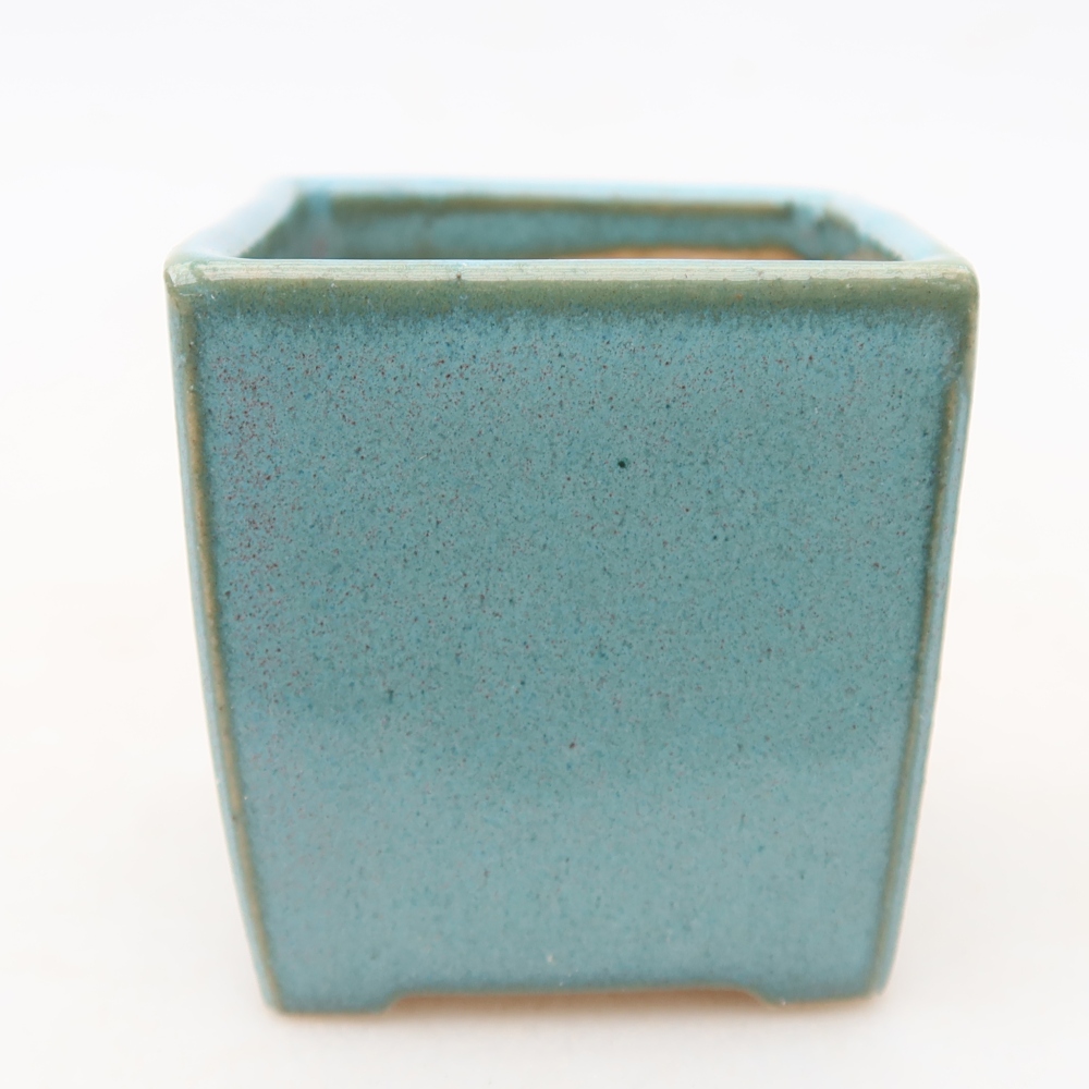 Ciotola per bonsai in ceramica 4,5 x 4,5 x 5 cm, colore blu