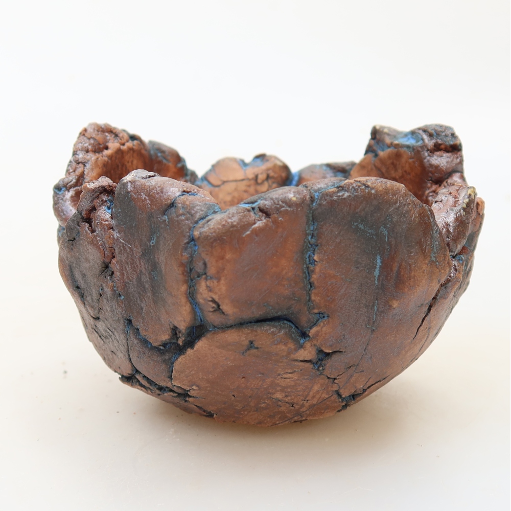 Conchiglia in ceramica 9 x 9 x 6 cm , colore blu