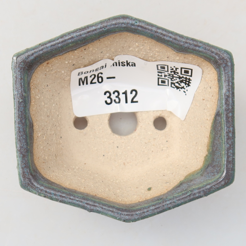 Vaso da bonsai in ceramica 6 x 5,5 x 2,5 cm, colore grigio