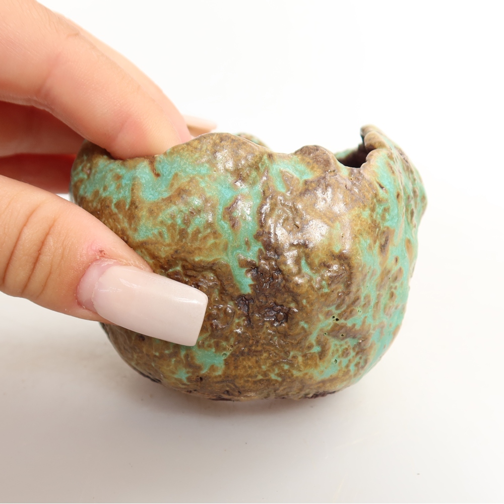 Guscio in ceramica  7 x 7 x 6 cm, colore verde