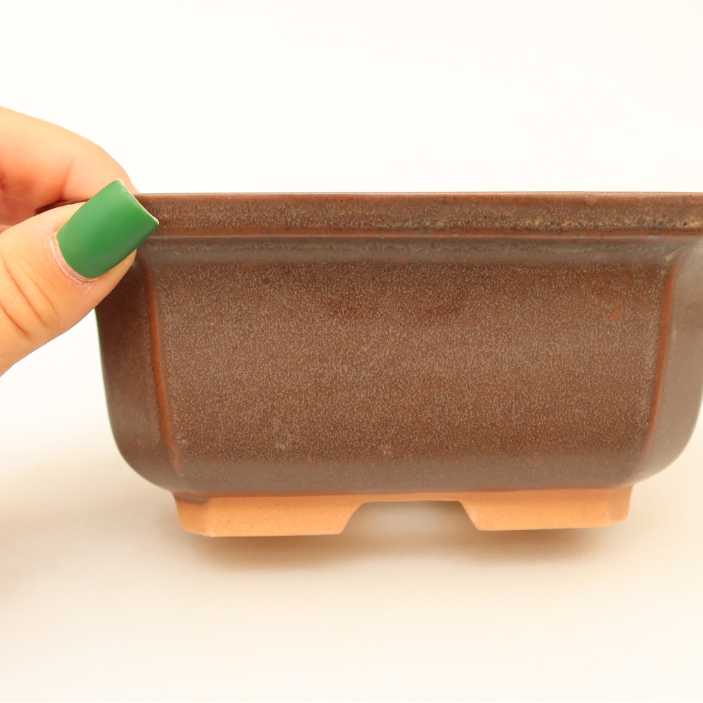 Ciotola in ceramica  15 x 12 x 7 cm, colore marrone