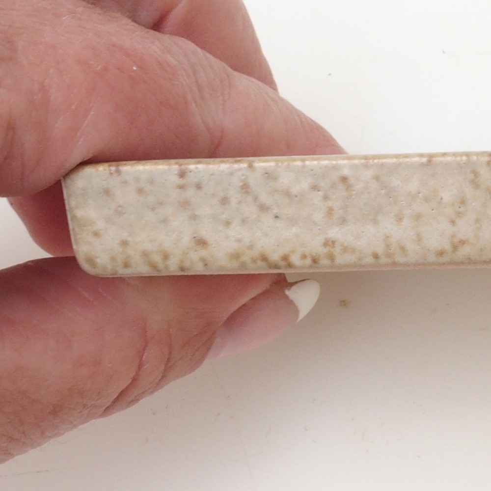 Sottovaso bonsai quadrato S - 8 x 8 x 1 cm - beige