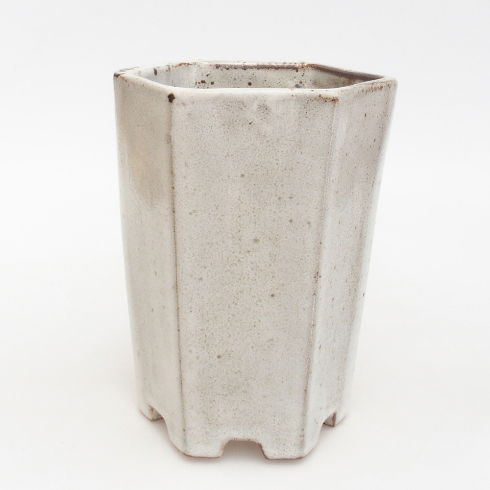 Ciotola per bonsai in ceramica 12,5 x 11,5 x 16,5 cm, colore bianco