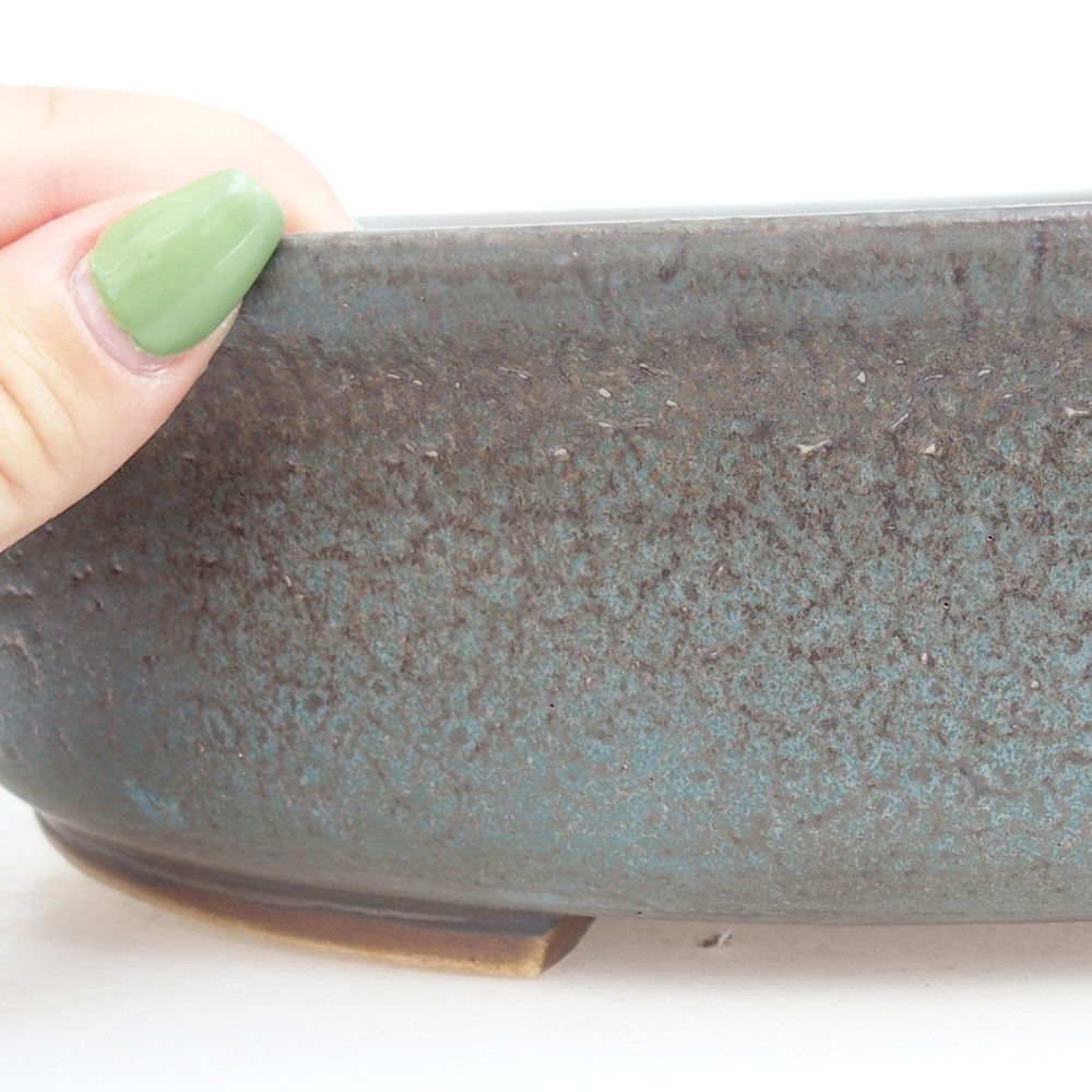 Ciotola bonsai in ceramica 32,5 x 28 x 7,5 cm, colore blu