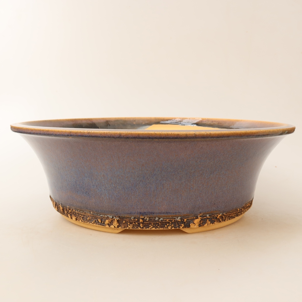 Vaso da bonsai in ceramica 29,5 x 29,5 x 9,5 cm, colore blu