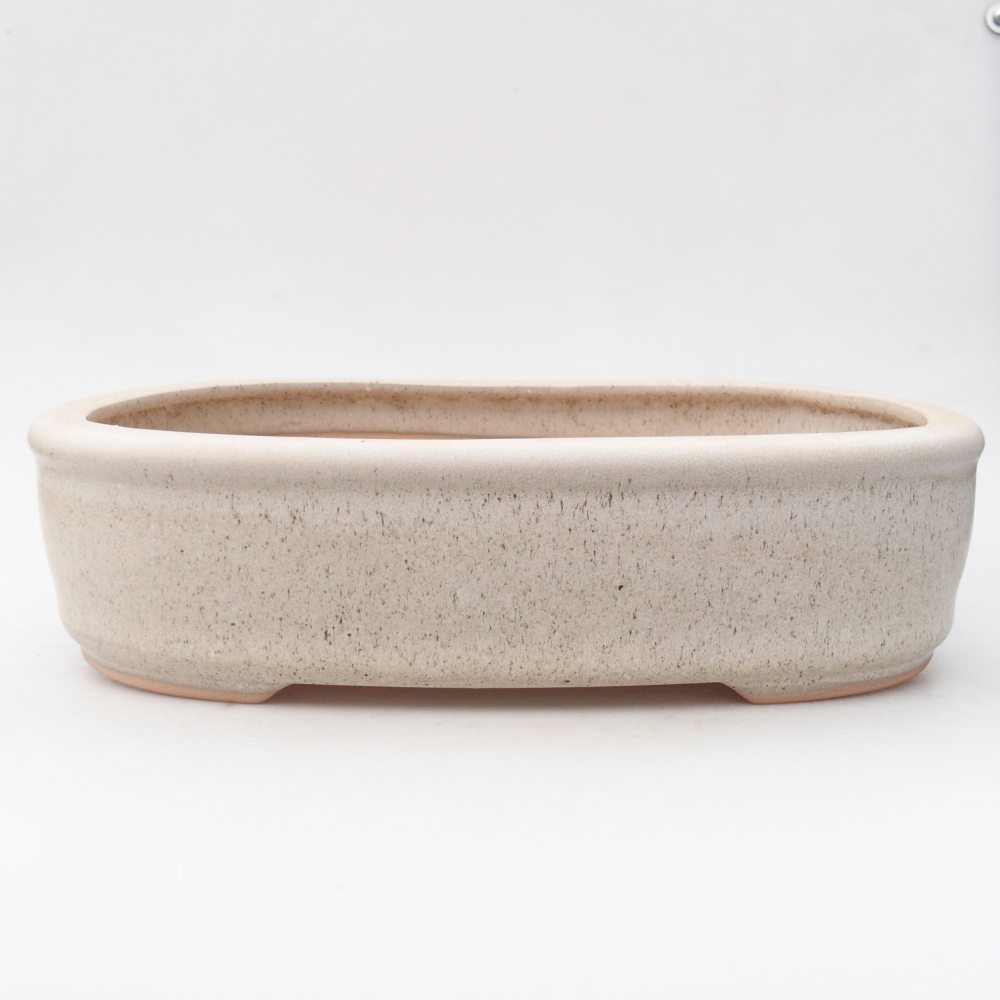 Ciotola per bonsai in ceramica 32 x 25 x 7,5 cm, colore beige
