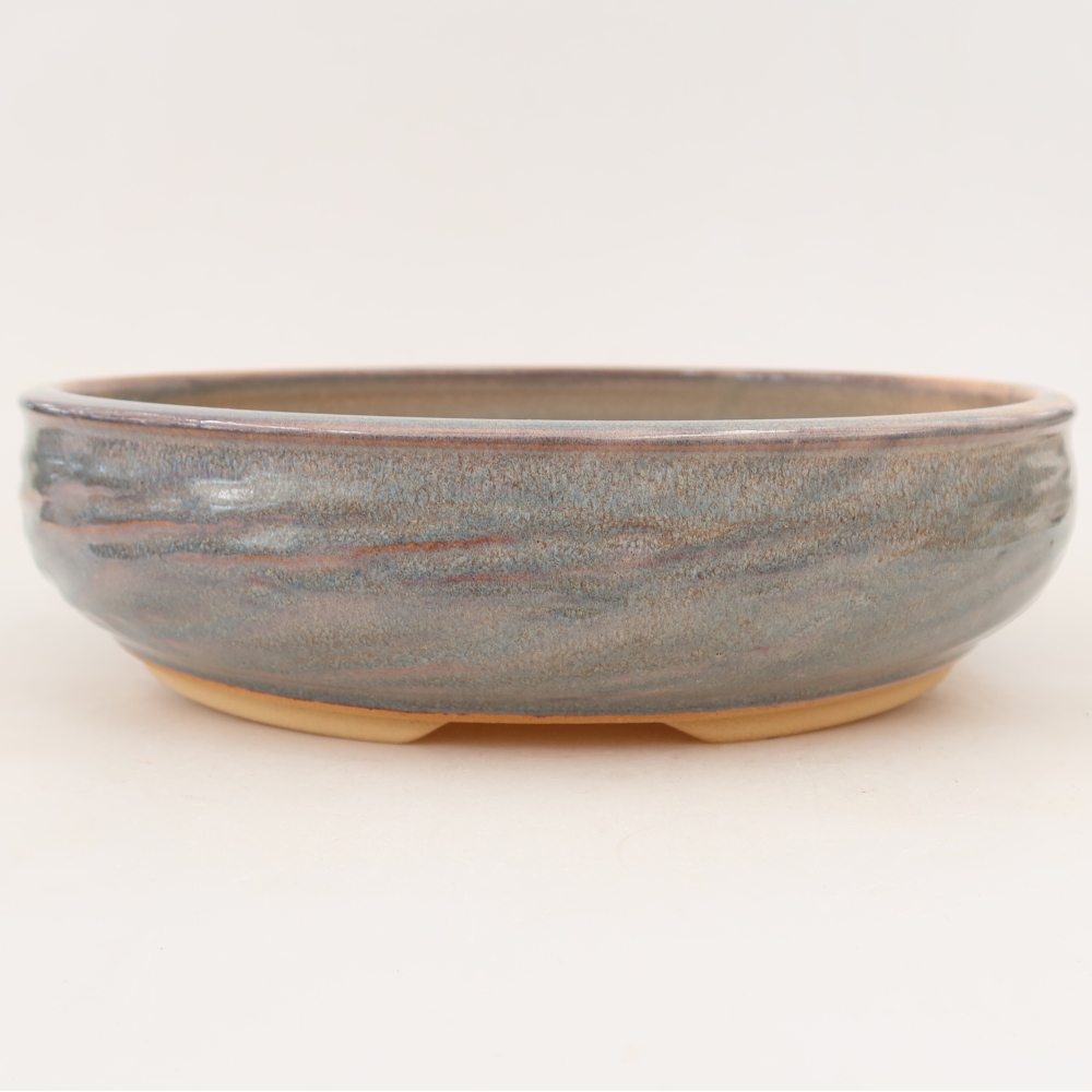 Vaso da bonsai in ceramica 27 x 27 x 7 cm, colore blu