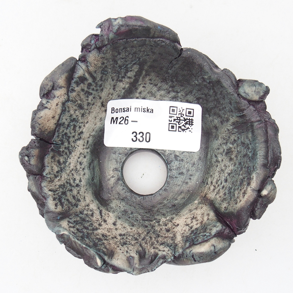 Conchiglia in ceramica 9 x 8,5 x 4,5 cm , colore viola