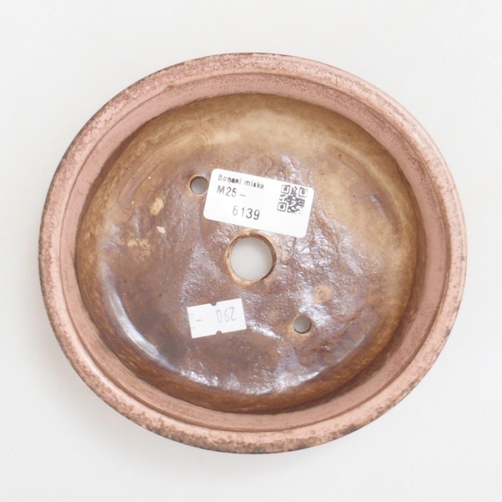 Ciotola per bonsai in ceramica 10 x 8,5 x 4 cm, marrone