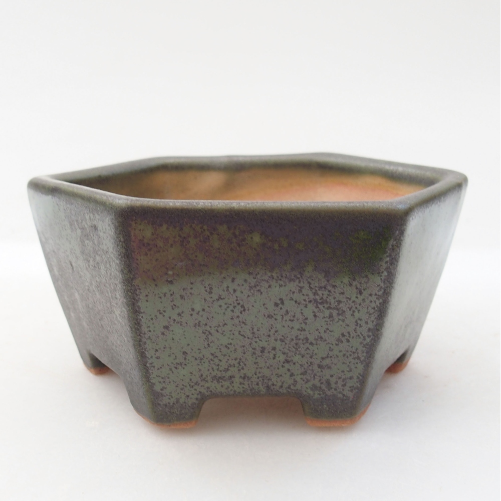 Ciotola per bonsai in ceramica 10 x 9 x 5 cm, verde