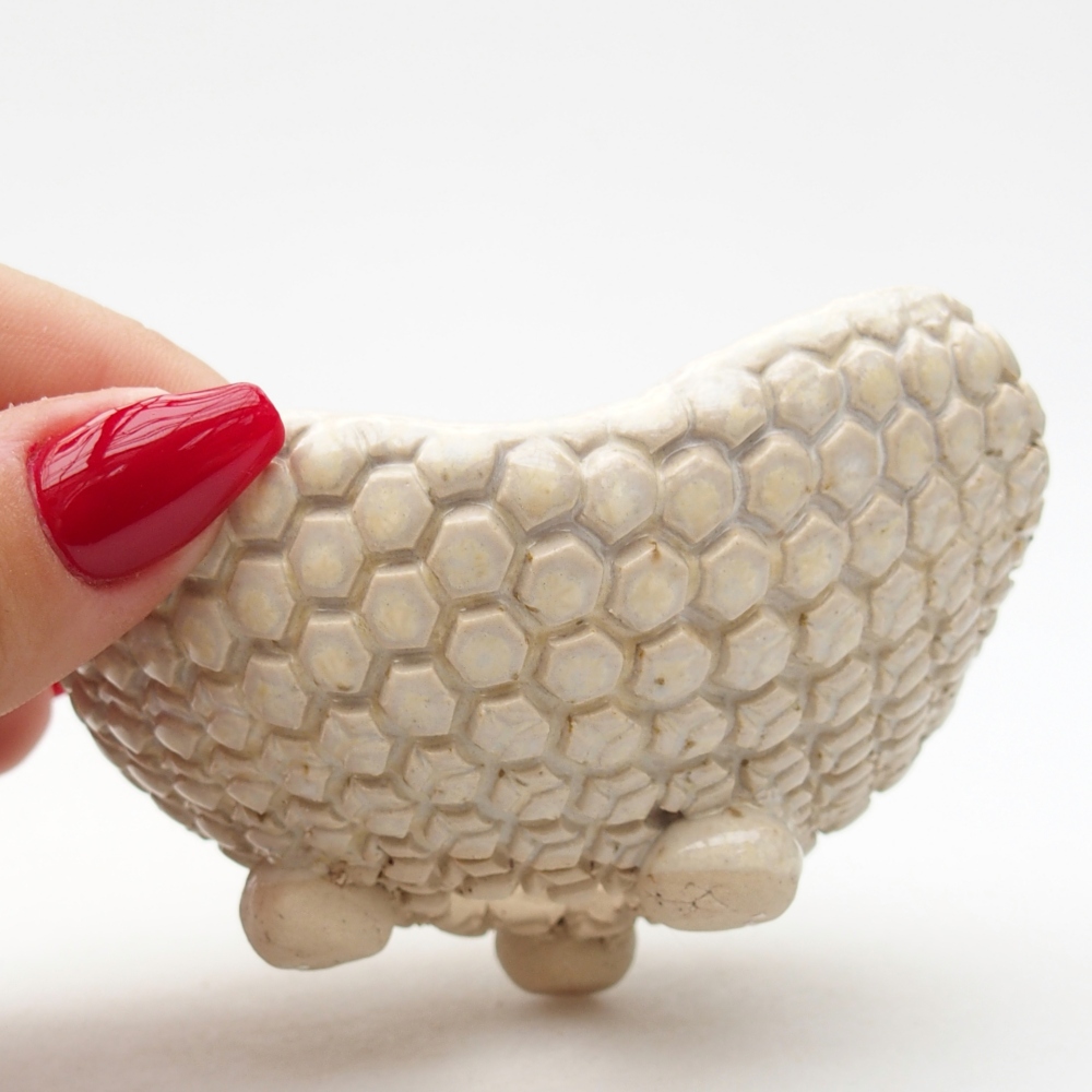 Conchiglia in ceramica 8,5 x 8,5 x 5 cm , colore beige