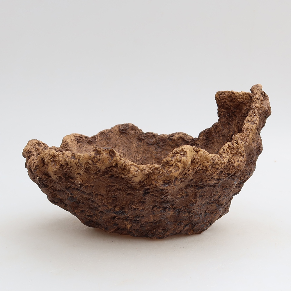 Conchiglia in ceramica 19,5 x 16 x 13 cm, colore marrone