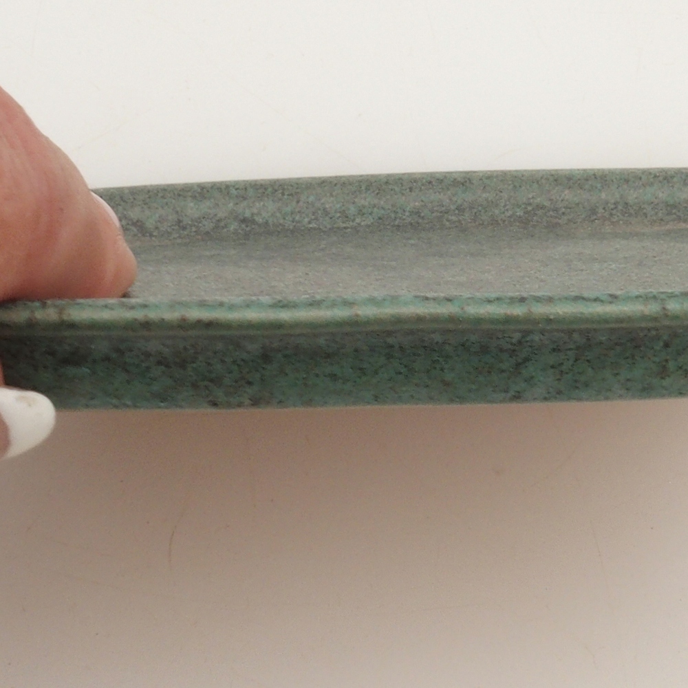 Piattino in ceramica H11 - 11,5 x 9,5 x 1 cm - verde