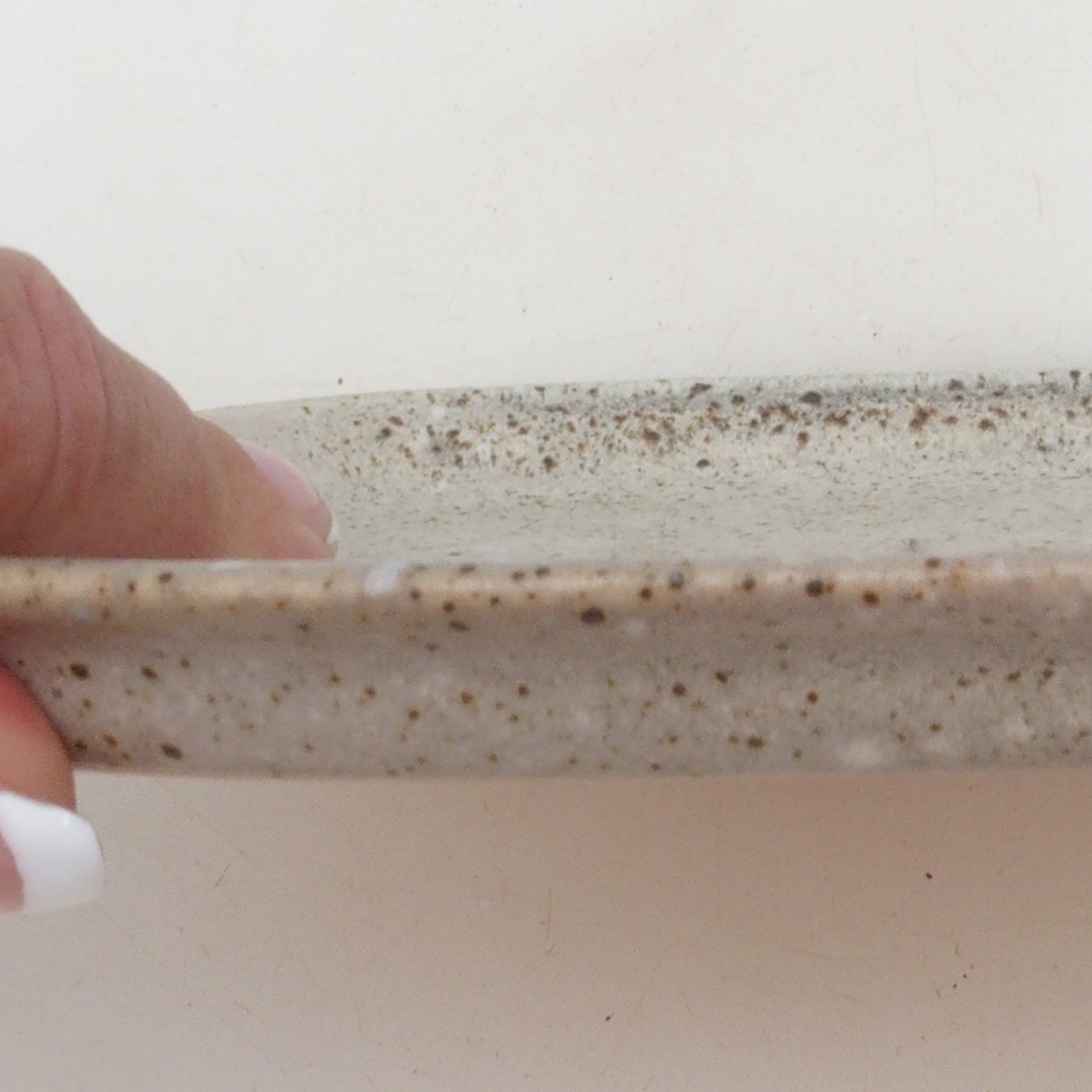 Piattino in ceramica H02 - 17,5 x 12 x 1 cm - beige