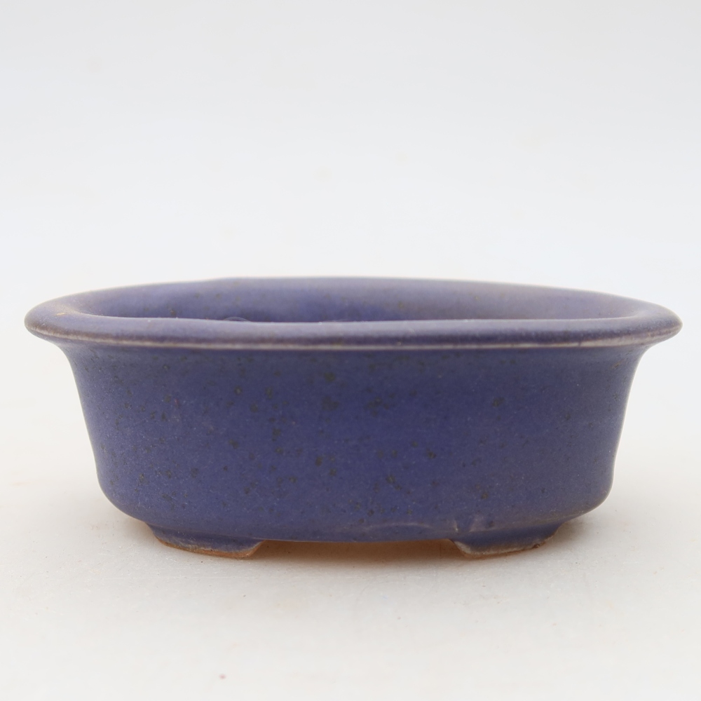 Vaso da bonsai in ceramica 9,5 x 6,5 x 3 cm, colore viola