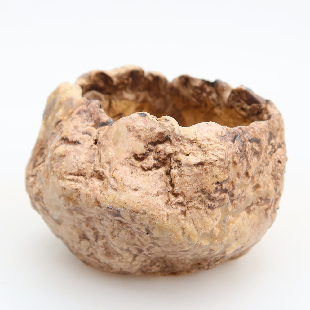 Guscio in ceramica  6 x 5,5 x 6 cm, colore marrone