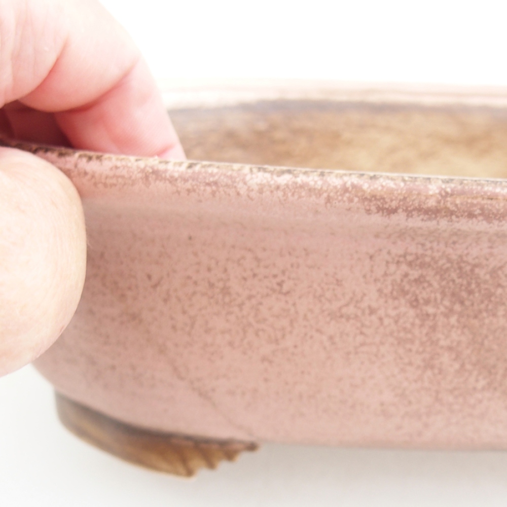 Ciotola bonsai in ceramica 25 x 20,5 x 7 cm, rosa