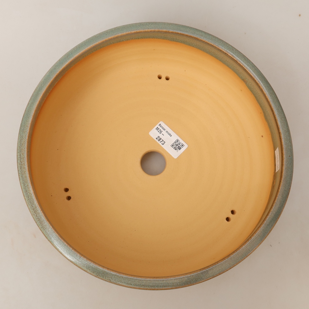Vaso da bonsai in ceramica 25 x 25 x 8 cm, colore verde