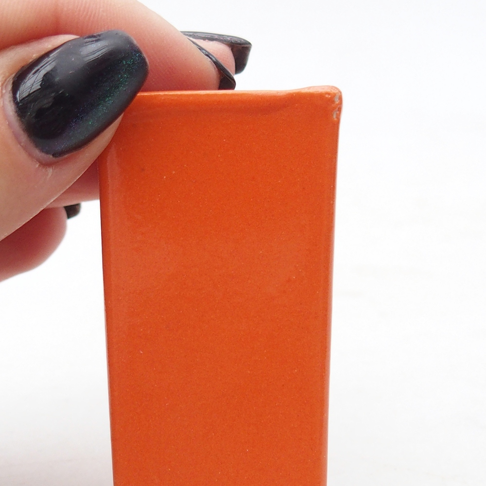 Ciotola per mini bonsai 3 x 3 x 5,5 cm, arancione