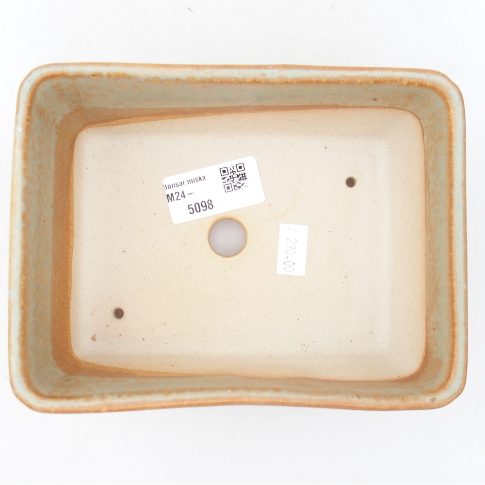 Ciotola per bonsai in ceramica 16 x 12 x 6 cm, verde