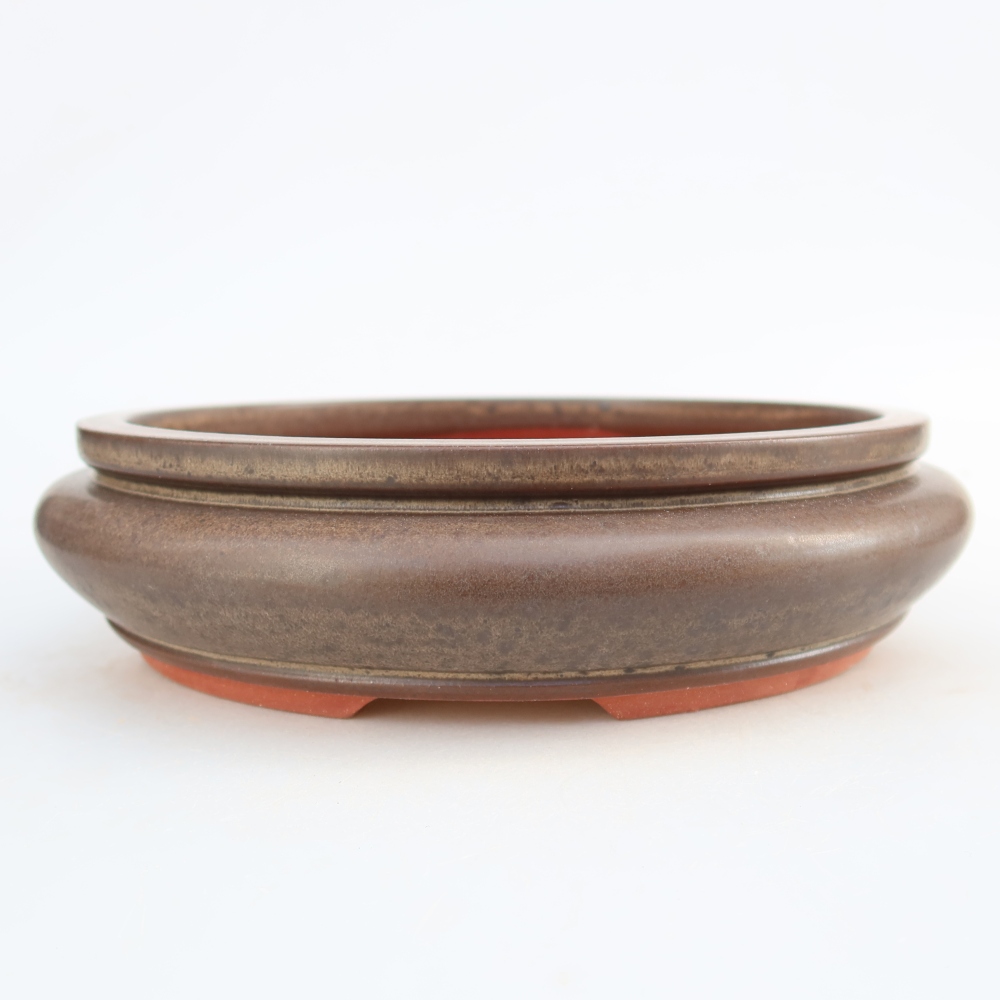 Ciotola in ceramica  23,5 x 23,5 x 7 cm, colore marrone
