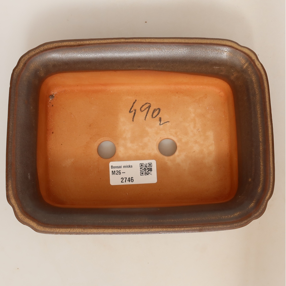 Ciotola in ceramica  20 x 15,5 x 5,5 cm, colore marrone