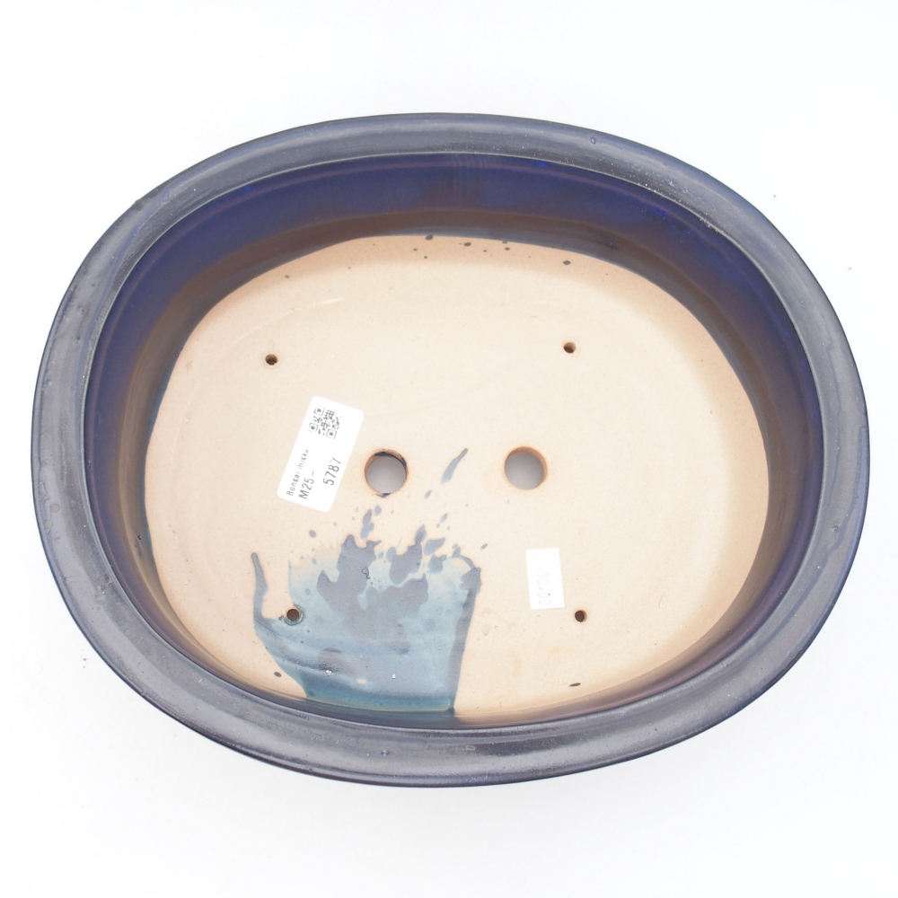 Ciotola bonsai in ceramica 26 x 22 x 8 cm, colore blu