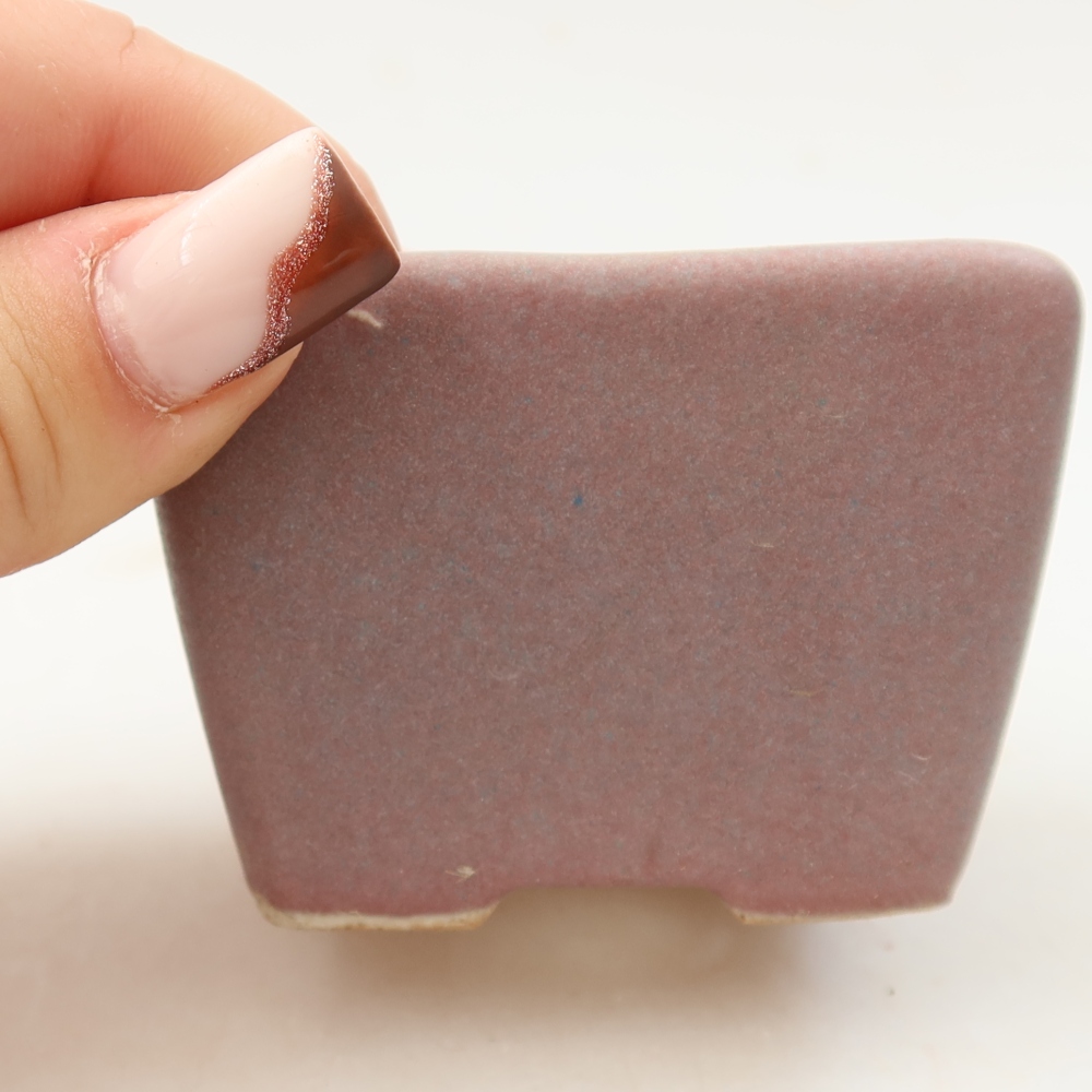 Ciotola per bonsai in ceramica 6,5 x 6,5 x 5 cm, colore viola