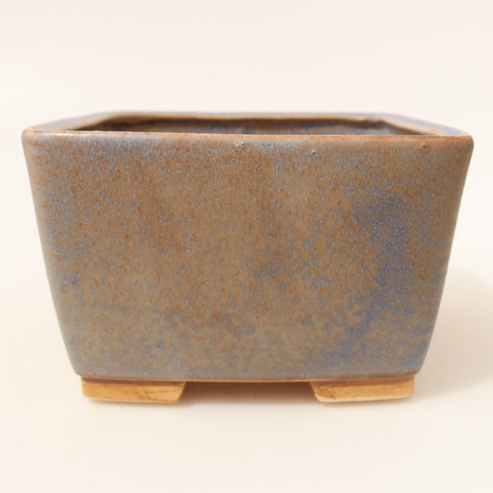 Vaso da bonsai in ceramica 13 x 13 x 8 cm, colore blu